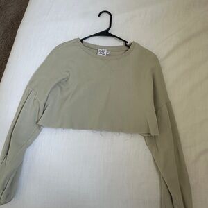 Princess Polly Green Frayed long sleeve